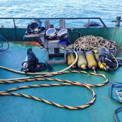 dalış başlıkları - tüp ve umblical hortum